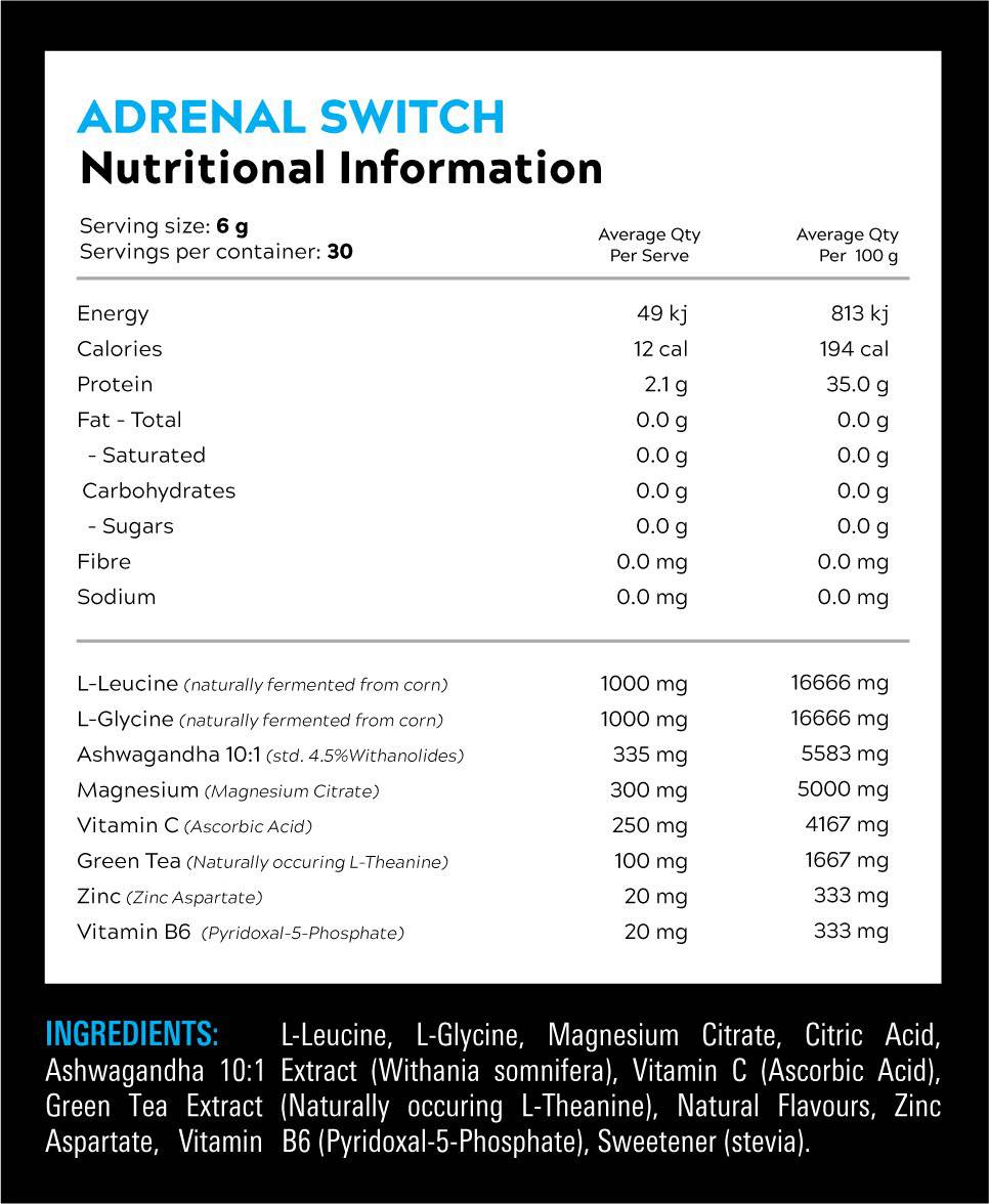 Switch Nutrition | Adrenal Switch - HD Supplements Australia