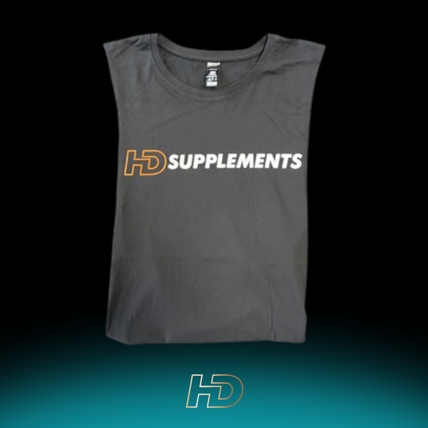HD Supplements | HD Black Tank Top Orange Logo - HD Supplements Australia