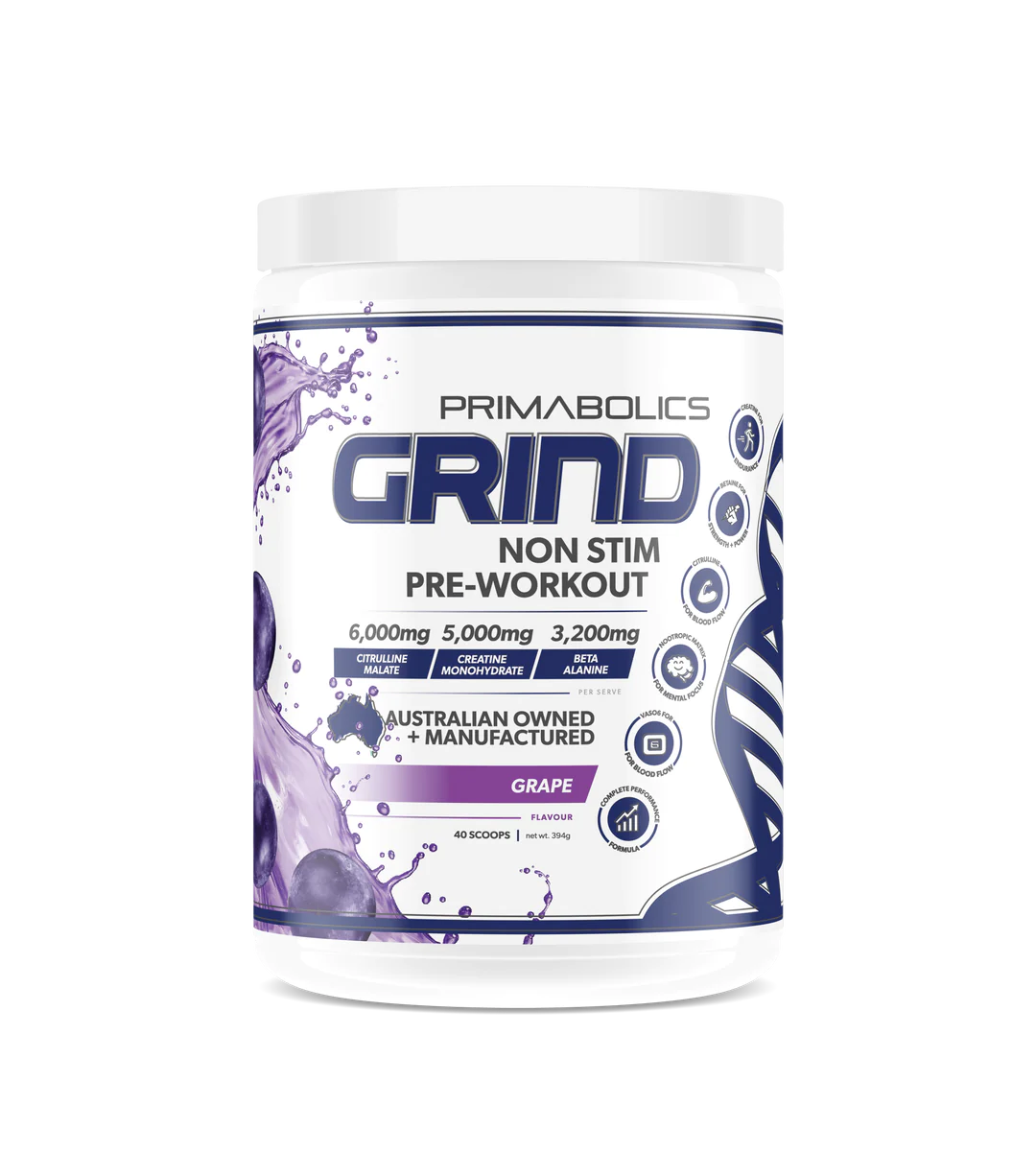 Primabolics | Grind Non-Stim Pre-Workout - HD Supplements Australia